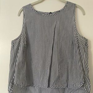 Madewell Blue and White Striped Tank Top